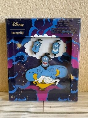 💙Loungefly Disney Aladdin Genie Mixed Emotions Pin Set